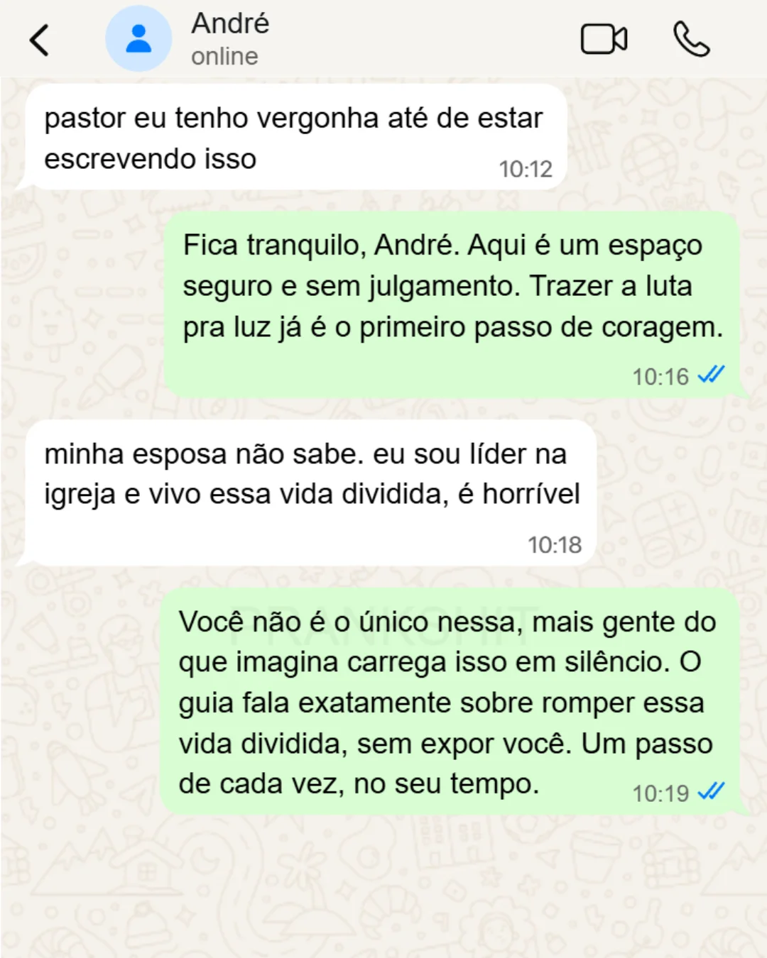 Simulação: acolhimento sobre viver uma vida dividida
