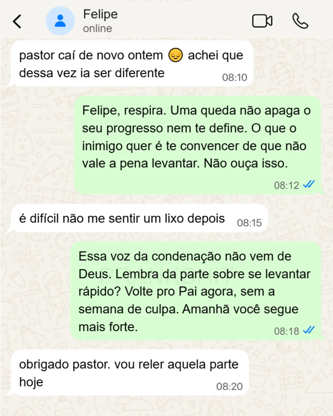 Simulação: acolhimento após uma recaída
