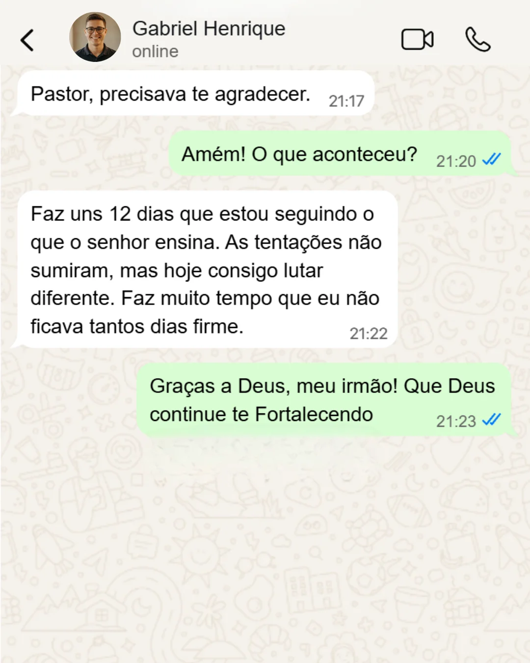 Simulação: relato de firmeza após 12 dias seguindo o guia