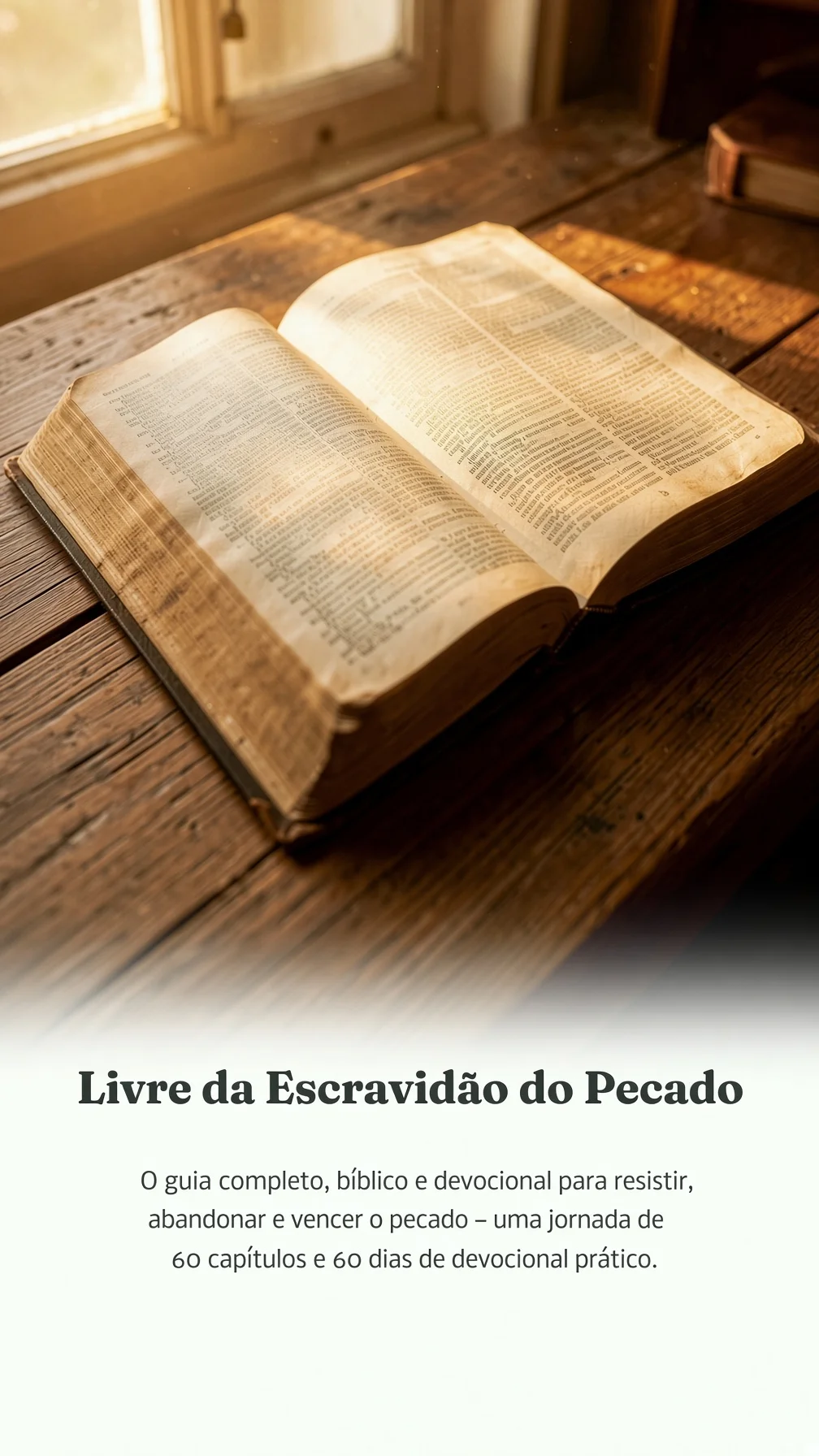 Página do guia — capa: Livre da Escravidão do Pecado