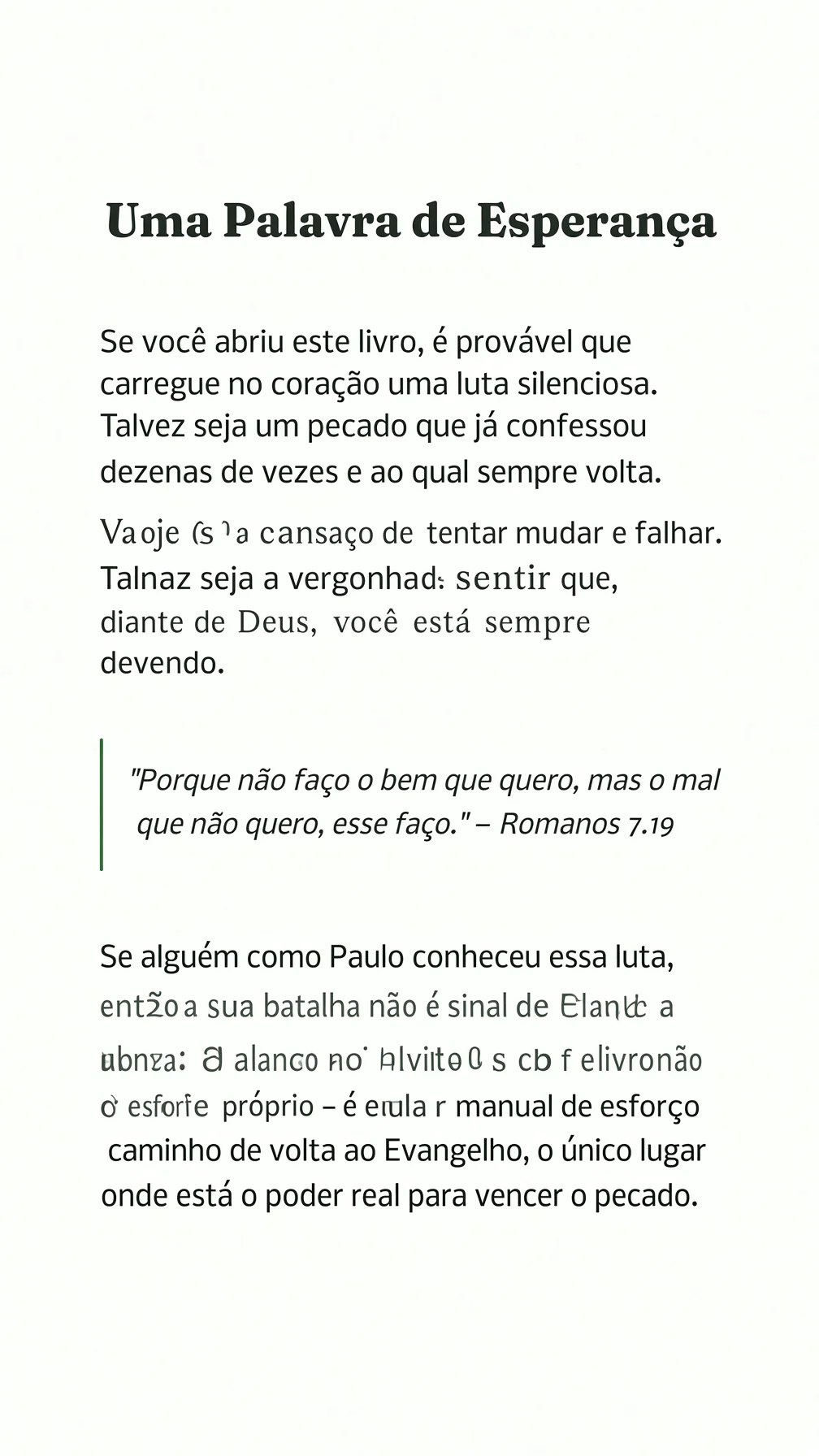 Página do guia — Uma Palavra de Esperança