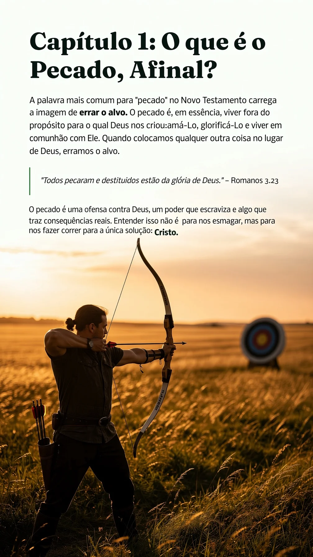 Página do guia — Entendendo o Pecado, sumário da Parte I