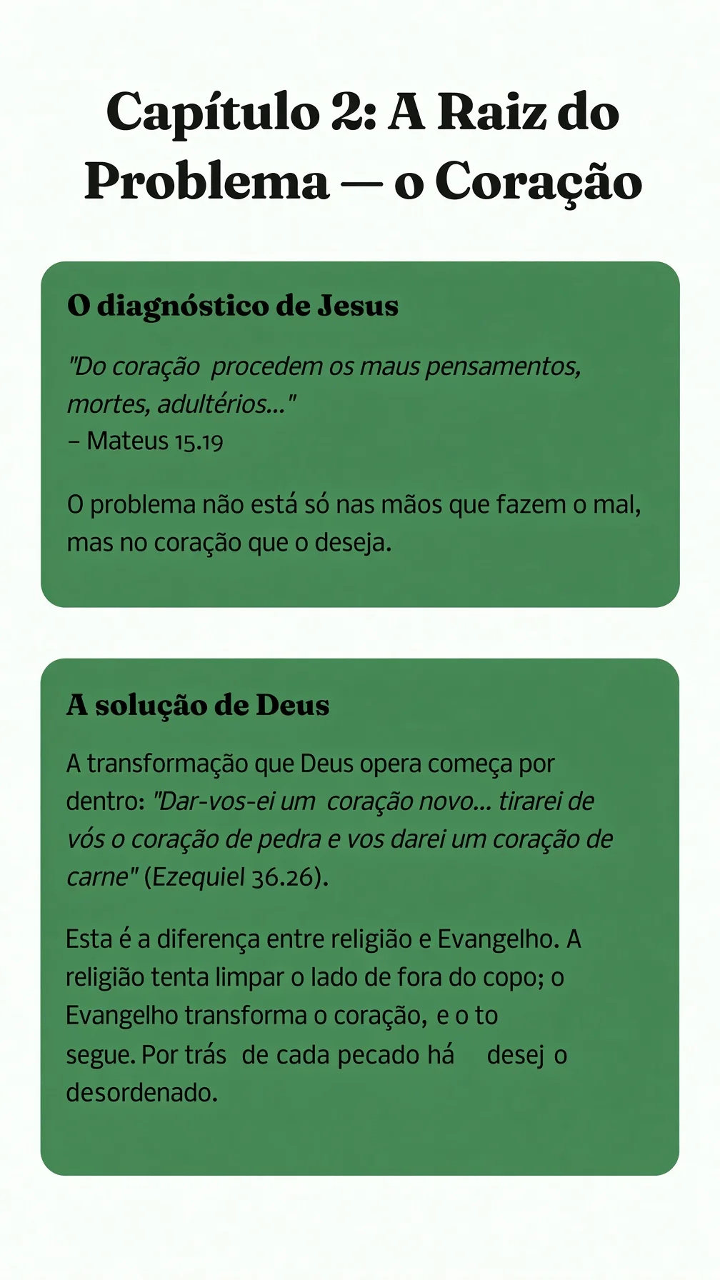 Página do guia — Capítulo 2: A Raiz do Problema, o Coração