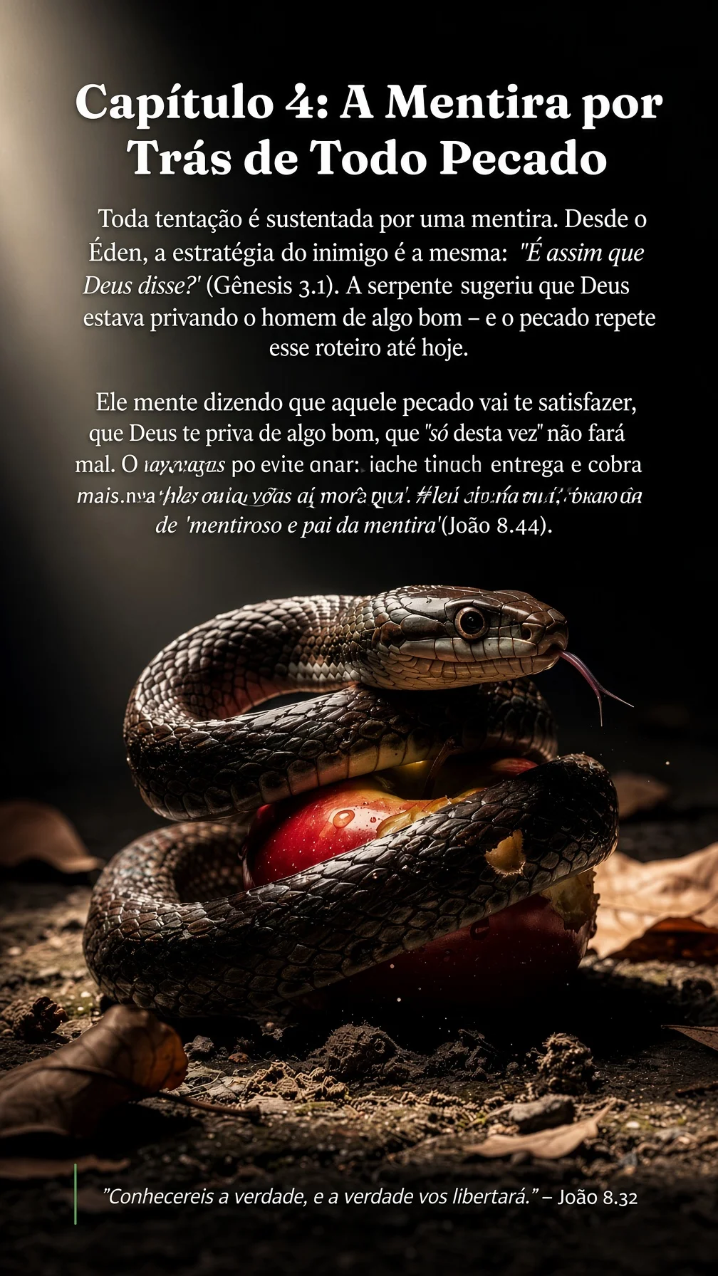 Página do guia — Capítulo 4: A Mentira por Trás de Todo Pecado